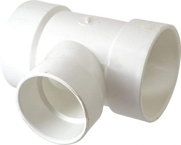 B&K Mueller - 4 x 4 x 3", PVC Drain, Waste & Vent Pipe Reducing Sanitary Tee - Hub x Hub x Hub - All Tool & Supply