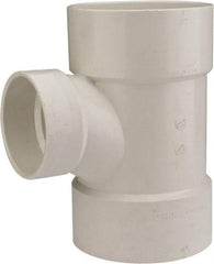 B&K Mueller - 6 x 6 x 4", PVC Drain, Waste & Vent Pipe Reducing Sanitary Tee - Hub x Hub x Hub - All Tool & Supply