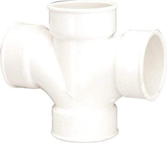 B&K Mueller - 3", PVC Drain, Waste & Vent Pipe Sanitary Cross - All Hub - All Tool & Supply