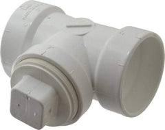 B&K Mueller - 2", PVC Drain, Waste & Vent Pipe Test Tee - Hub x Hub x CO with Plug - All Tool & Supply