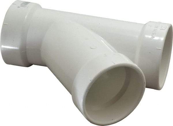 B&K Mueller - 2", PVC Drain, Waste & Vent Pipe 45 Wye - Hub x Hub x Hub - All Tool & Supply