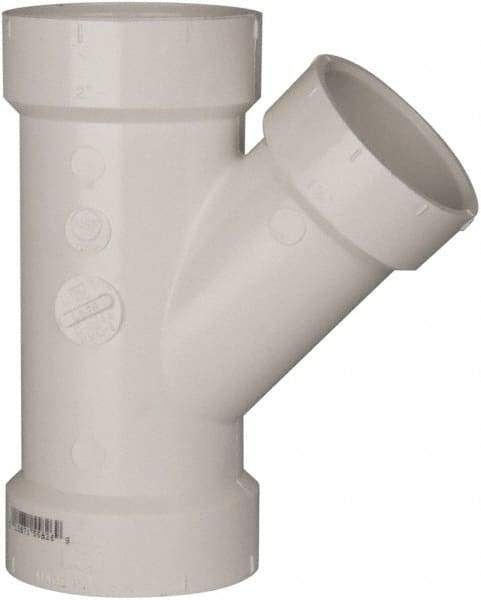 B&K Mueller - 2 x 2 x 1-1/2", PVC Drain, Waste & Vent Pipe 45 Wye - Hub x Hub x Hub - All Tool & Supply