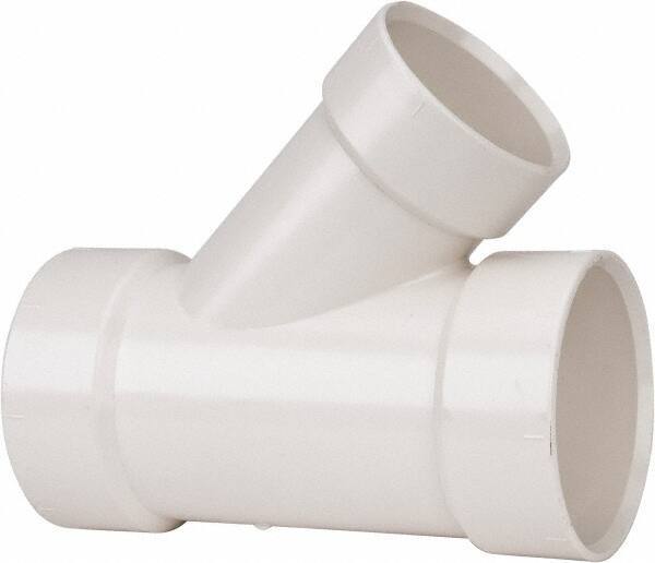 B&K Mueller - 4 x 4 x 3", PVC Drain, Waste & Vent Pipe 45 Wye - Hub x Hub x Hub - All Tool & Supply