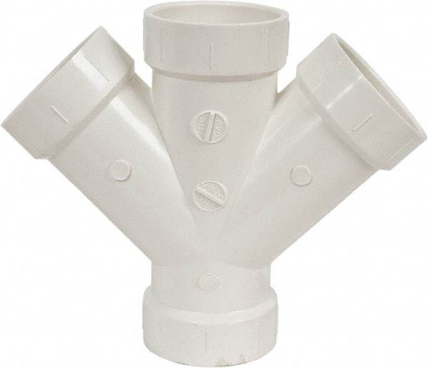 B&K Mueller - 2", PVC Drain, Waste & Vent Pipe 45 Double Wye - All Hub - All Tool & Supply