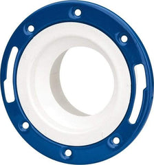 B&K Mueller - 4 x 3" Pipe, 7" OD, PVC Adjustable Closet Flange - 40° Max Working Temp, Hub End Connections - All Tool & Supply