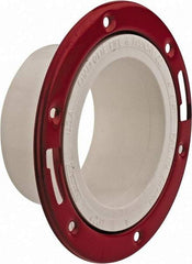 B&K Mueller - 4" Pipe, 7" OD, PVC Adjustable Closet Flange - 40° Max Working Temp, Spig End Connections - All Tool & Supply