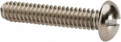 Value Collection - 1/4-20 UNC, 1-1/4" Length Under Head Slotted Drive Machine Screw - Round Head, Grade 316 Stainless Steel, Uncoated, Without Washer - All Tool & Supply