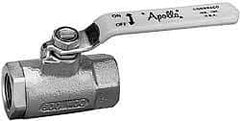 Apollo - 4" Pipe, Standard Port, Bronze Standard Ball Valve - 2 Piece, Inline - One Way Flow, FNPT x FNPT Ends, Lever Handle, 600 WOG - All Tool & Supply