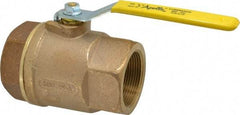 Apollo - 2-1/2" Pipe, Standard Port, Bronze Standard Ball Valve - 2 Piece, Inline - One Way Flow, FNPT x FNPT Ends, Lever Handle, 600 WOG, 125 WSP - All Tool & Supply