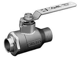 Apollo - 3" Pipe, Standard Port, Bronze Standard Ball Valve - 2 Piece, Inline - One Way Flow, Soldered x Soldered Ends, Lever Handle, 600 WOG, 125 WSP - All Tool & Supply