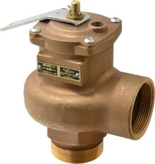 Conbraco - 2" Inlet, 2" Outlet, High Capacity Steam Relief Valve - 15 Max psi, Bronze, 3,150 Lb per Hour - All Tool & Supply