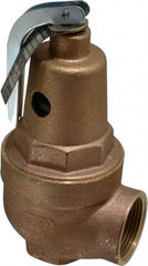 Conbraco - 1" Inlet, 1-1/4" Outlet, ASME Section IV Safety Relief Valve - 30 Max psi, Bronze, 1,570,000 BTUs - All Tool & Supply