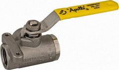 Apollo - 1/2" Pipe, Stainless Steel Standard Ball Valve - Three Way, FNPT x FNPT x FNPT Ends, Lever Handle, 800 WOG - All Tool & Supply