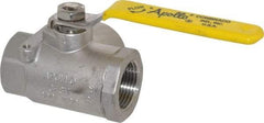 Apollo - 1" Pipe, Stainless Steel Standard Ball Valve - Three Way, FNPT x FNPT x FNPT Ends, Lever Handle, 800 WOG - All Tool & Supply