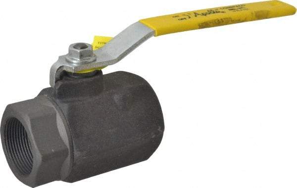 Apollo - 1-1/2" Pipe, Standard Port, Carbon Steel Standard Ball Valve - 2 Piece, Inline - One Way Flow, FNPT x FNPT Ends, Lever Handle, 1,500 WOG, 150 WSP - All Tool & Supply