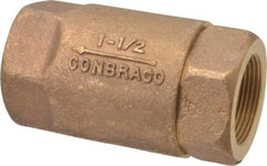 Conbraco - 1-1/2" Bronze Check Valve - Inline, FNPT x FNPT - All Tool & Supply