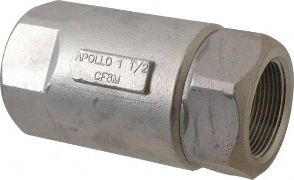 Conbraco - 1-1/2" Stainless Steel Check Valve - Inline, FNPT x FNPT - All Tool & Supply