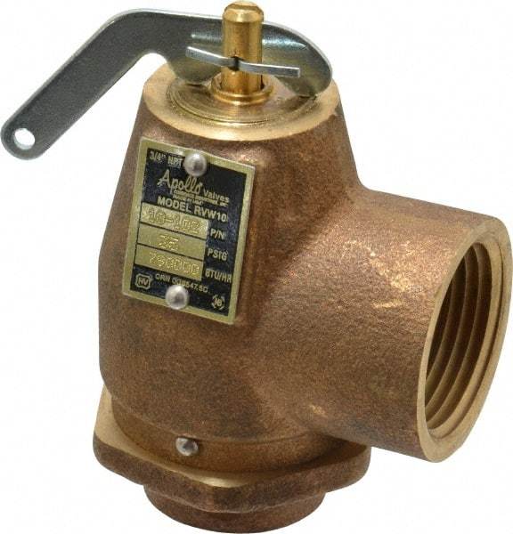 Conbraco - 3/4" Inlet, 1" Outlet, ASME Safety Relief Valve - 35 Max psi, Bronze, 790,000 BTUs - All Tool & Supply