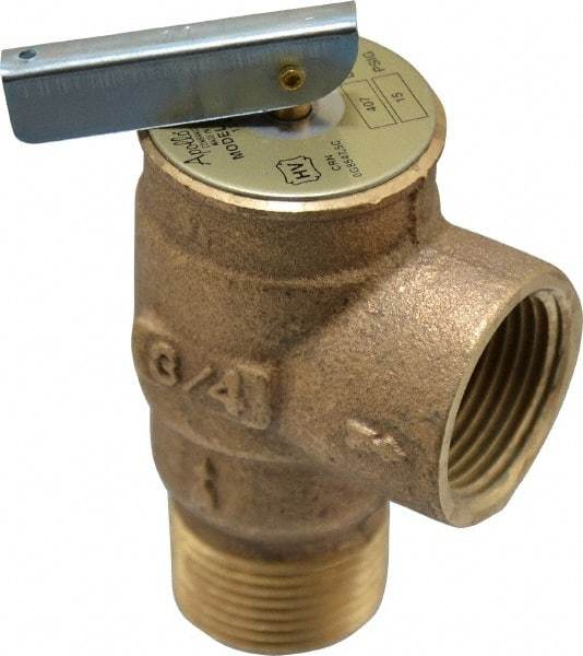 Conbraco - 3/4" Inlet, 3/4" Outlet, ASME Low Pressure Steam Heating Relief Valve - 15 Max psi, Bronze, 407 Lb per Hour - All Tool & Supply