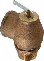 Conbraco - 1-1/4" Inlet, 1-1/2" Outlet, ASME Low Pressure Steam Heating Relief Valve - 15 Max psi, Bronze, 1,200 Lb per Hour - All Tool & Supply