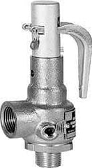 Conbraco - 1-1/4" Inlet, 1-1/2" Outlet, High Pressure Safety Relief Valve - 50 Max psi, Bronze, 1,658 Lb per Hour - All Tool & Supply