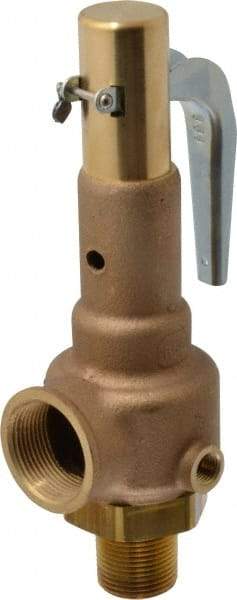 Conbraco - 1" Inlet, 1-1/4" Outlet, High Pressure Safety Relief Valve - 100 Max psi, Bronze, 1,796 Lb per Hour - All Tool & Supply