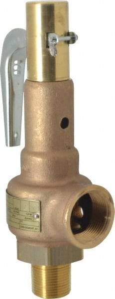 Conbraco - 1" Inlet, 1-1/4" Outlet, High Pressure Safety Relief Valve - 125 Max psi, Bronze, 2,189 Lb per Hour - All Tool & Supply