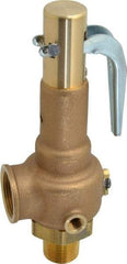 Conbraco - 1" Inlet, 1-1/4" Outlet, High Pressure Safety Relief Valve - 150 Max psi, Bronze, 2,581 Lb per Hour - All Tool & Supply