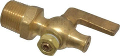 Conbraco - 3/8" Pipe, Lever Handle, MNPT x Straight Nose End Connection, Air Cock - 200 Max psi, Brass - All Tool & Supply