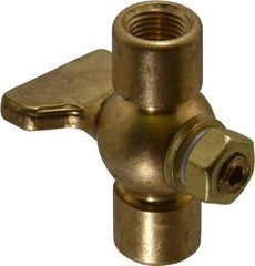 Conbraco - 1/8" Pipe, Tee Handle, FNPT x FNPT End Connection, Air Cock - 200 Max psi, Brass - All Tool & Supply