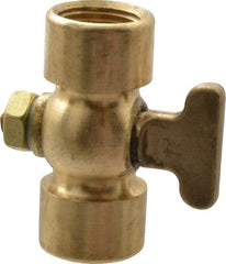 Conbraco - 3/8" Pipe, Tee Handle, FNPT x FNPT End Connection, Air Cock - 200 Max psi, Brass - All Tool & Supply