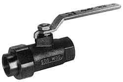 Apollo - 1-1/4" Pipe, Bronze Single Union Ends Ball Valve - Inline - One Way Flow, FNPT x FNPT Ends, Lever Handle, 600 WOG, 150 WSP - All Tool & Supply