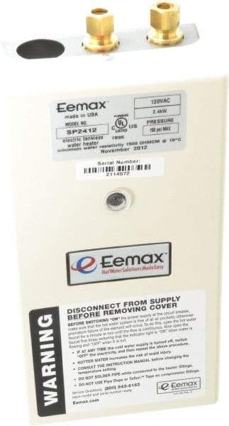 Eemax - 120 Volt Electric Water Heater - 2.4 KW, 20 Amp, 10 Wire Gauge - All Tool & Supply