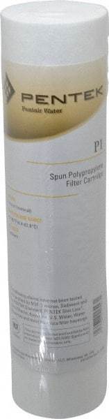 Pentair - 2-3/8" OD, 1µ, Polypropylene Spun Bonded Cartridge Filter - 9-7/8" Long, Reduces Sediments - All Tool & Supply