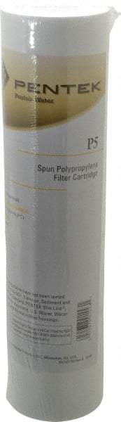 Pentair - 2-3/8" OD, 5µ, Polypropylene Spun Bonded Cartridge Filter - 9-7/8" Long, Reduces Sediments - All Tool & Supply