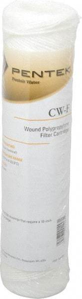 Pentair - 2-3/8" OD, 10µ, Polypropylene String-Wound Cartridge Filter - 9-7/8" Long, Reduces Sediments - All Tool & Supply