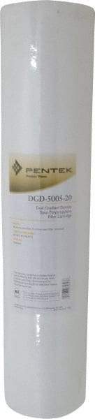 Pentair - 4-1/2" OD, 50/5µ, Polypropylene Dual Gradient Cartridge Filter - 20" Long, Reduces Sediments - All Tool & Supply