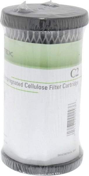 Pentair - 2-1/2" OD, 5µ, Carbon Impregnated Cellulose Pleated-Dual Purpose-Powder Activated Cartridge Filter - 4-7/8" Long, Reduces Tastes, Odors & Sediments - All Tool & Supply