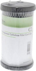 Pentair - 2-1/2" OD, 5µ, Carbon Impregnated Cellulose Pleated-Dual Purpose-Powder Activated Cartridge Filter - 4-7/8" Long, Reduces Tastes, Odors & Sediments - All Tool & Supply