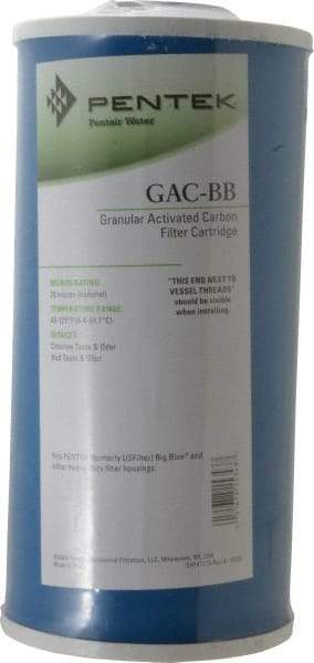 Pentair - 4-1/2" OD, 20µ, Granular Activated Carbon Maximum Absorption Cartridge Filter - 10" Long, Reduces Tastes, Odors & Sediments - All Tool & Supply