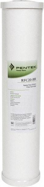 Pentair - 4-1/2" OD, 25µ, Granular Activated Carbon Radial Flow Cartridge Filter - 20" Long, Reduces Tastes, Odors & Sediments - All Tool & Supply