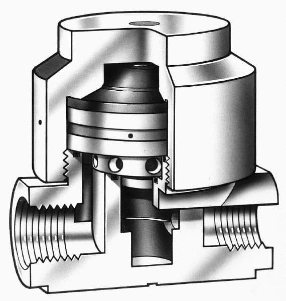 Simtech - 3/4" NPTF Diaphram Operated Valve - 125 Max psi, PP/EPDM Material - All Tool & Supply