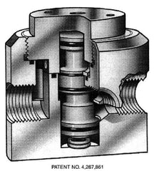 Simtech - 1/2" NPTF Diverator Air Valve - 150 Max psi, PP/EPDM Material - All Tool & Supply