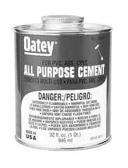 Oatey - 1 Gal All-Purpose Medium Bodied Cement - Clear, Use with ABS, PVC & CPVC up to 6" Diam - All Tool & Supply