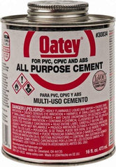 Oatey - 16 oz All-Purpose Medium Bodied Cement - Clear, Use with ABS, PVC & CPVC up to 6" Diam - All Tool & Supply