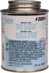 Oatey - 8 oz Medium Bodied Cement - Blue, Use with PVC up to 6" Diam - All Tool & Supply