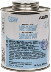 Oatey - 16 oz Medium Bodied Cement - Blue, Use with PVC up to 6" Diam - All Tool & Supply