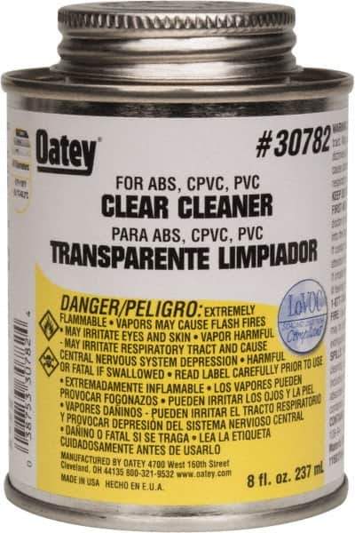 Oatey - 8 oz All-Purpose Cleaner - Clear, Use with ABS, PVC & CPVC For All Diameters - All Tool & Supply