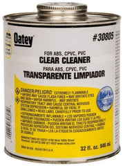 Oatey - 32 oz All-Purpose Cleaner - Clear, Use with ABS, PVC & CPVC For All Diameters - All Tool & Supply