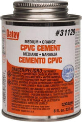 Oatey - 8 oz Medium Bodied Cement - Orange, Use with CPVC & CTS up to 6" Diam - All Tool & Supply